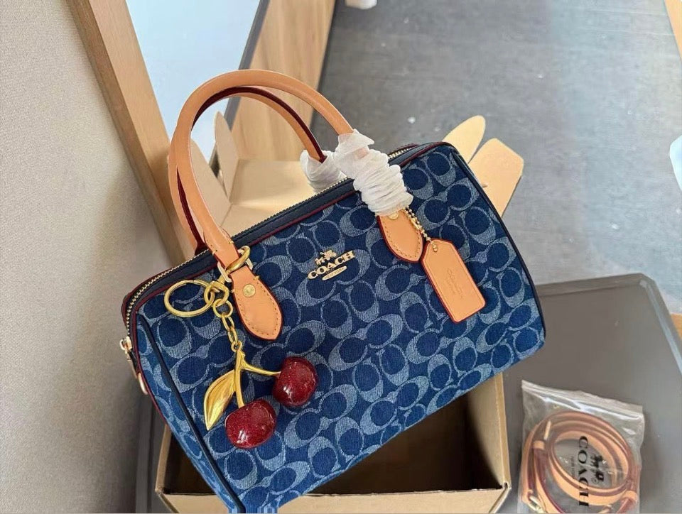 Crowned Denim Handbag