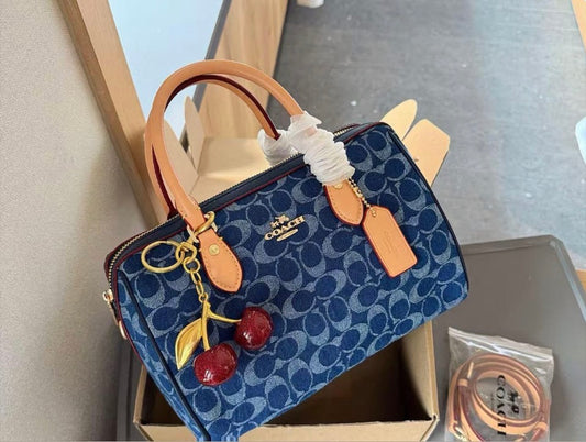 Crowned Denim Handbag