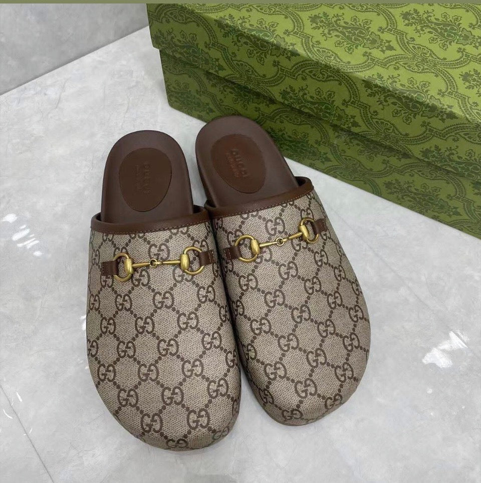 Brown “Crown” Slippers